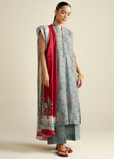 Coco Prints By Zara Shahjahan Printed Cambric 3 Piece Unstitched Suit CZS25PD4 D-8A DAISY